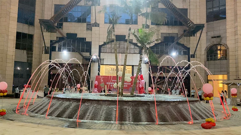 廣西崇左愛琴海東盟國際中庭室內水景噴泉